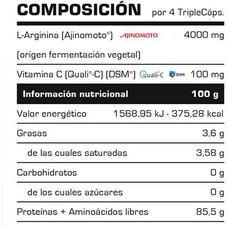 L-Arginine 2000 - 100 Triple Caps Master Nutrition